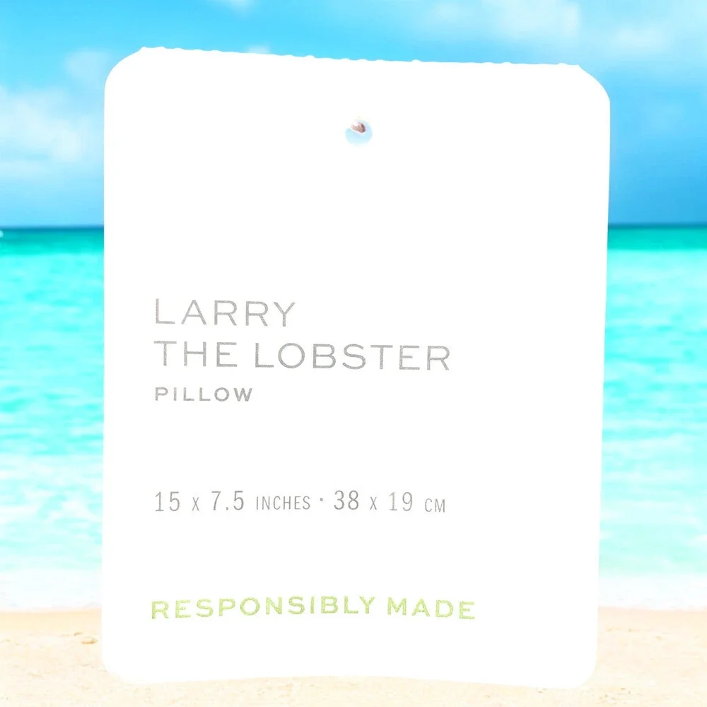 NWT Pottery Barn LARRY the LOBSTER Beachy Coastal Nautical Shaped Pillow NEW
